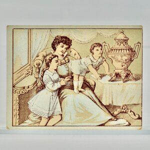 Dilworth's Coffee Antique Victorian Trading Trade Card Mom Boy Girl